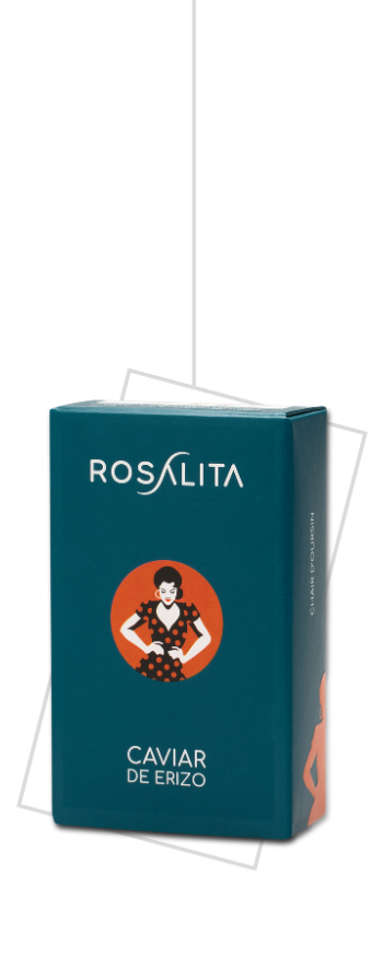 Packaging de la marca Rosalita de caviar de erizo